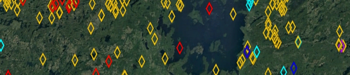 Image des locations géochronologique pour l'Ontario